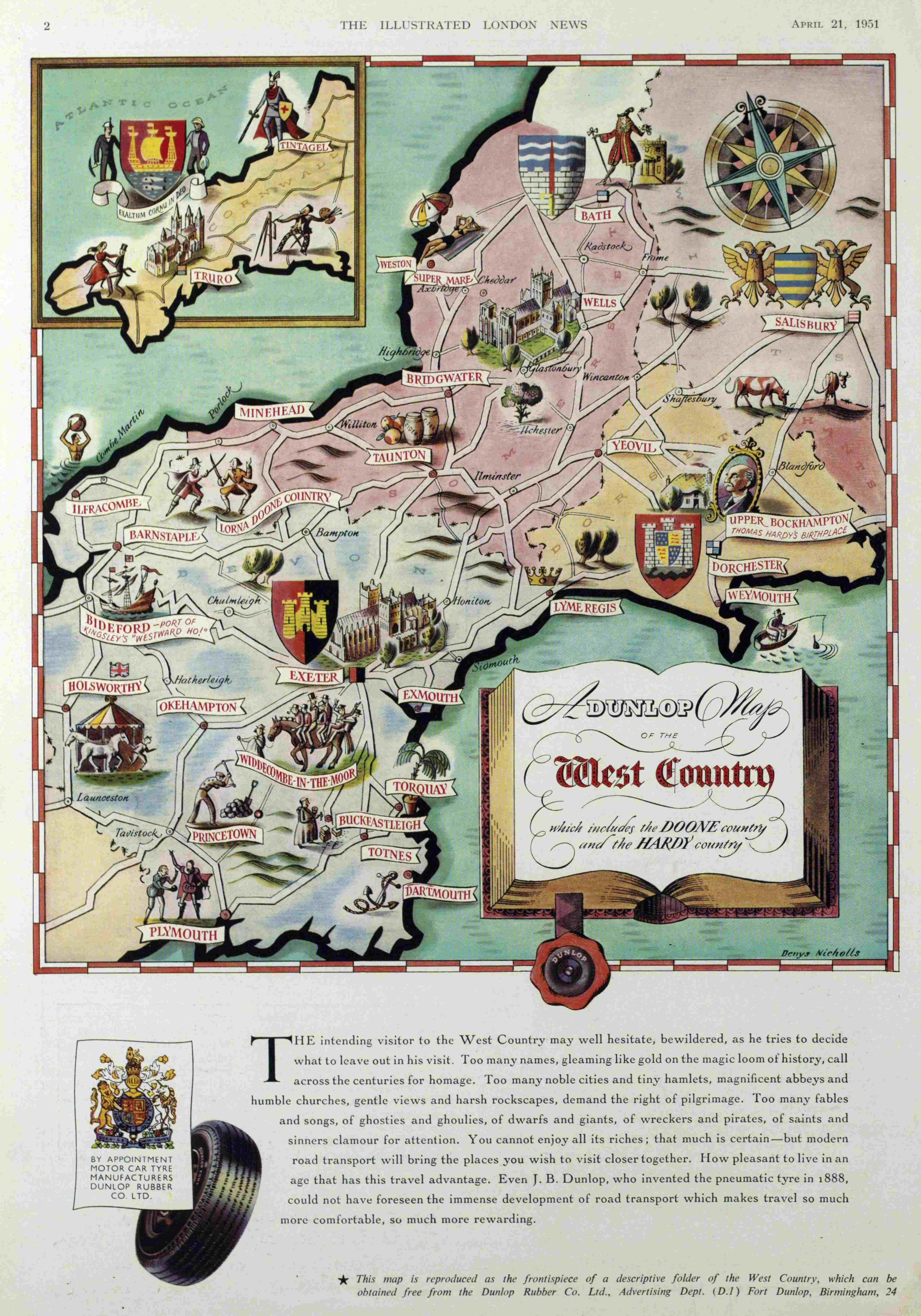 dunlop map west country